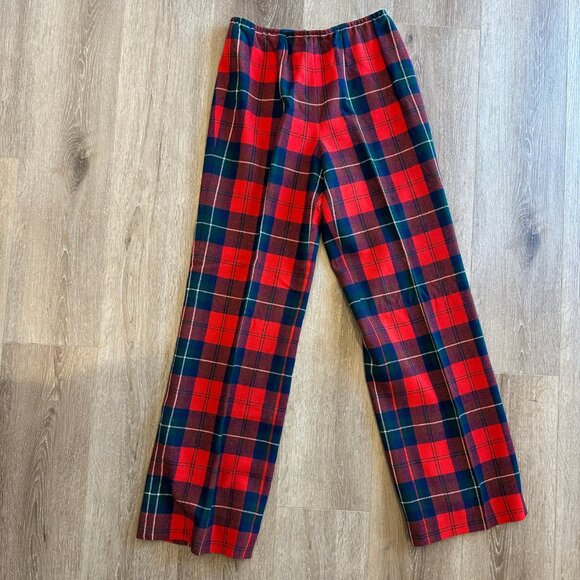 Vintage Pendleton Red Tartan Wool Pants - Picture 1 of 8